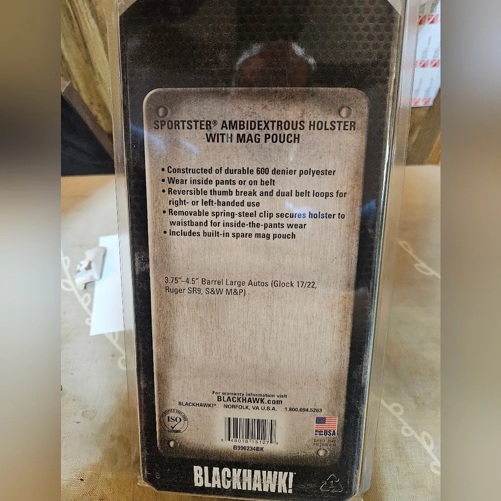 NIP Blaclhawk Holster For Glock And Smith M&P
